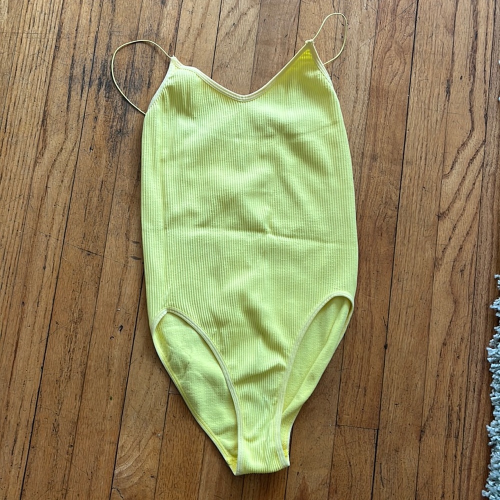 Out from Under Yellow Bodysuit